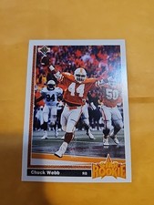 1991 Upper Deck Football Card Chuck Webb Star Rookie #20. rookie card picture
