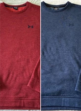 Under Armour Men’s Storm SweaterFleece Crew Pullovers XL; Red & Blue - NWOT