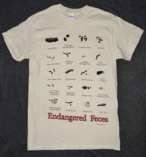 Vintage 1999 Endangered Feces Shirt Small Earth Sun Moon Art Tom Griffin TT1