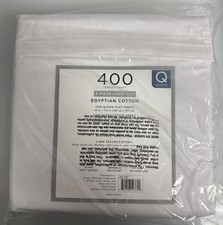 Hotel Signature Sateen Egyptian Cotton 400 TC 6-Piece Sheet Set Queen in White