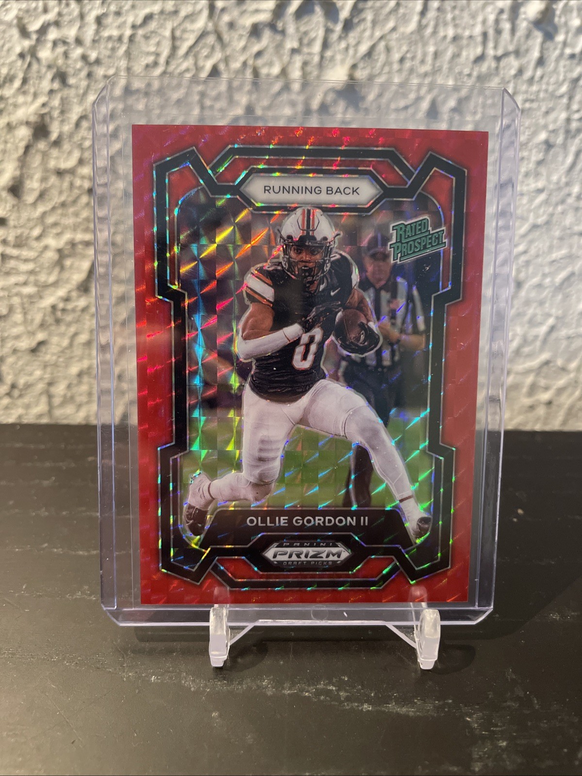 2024 Panini Prizm Draft Picks - Ollie Gordon II #102 Red Finite Prizm /125 (RC)