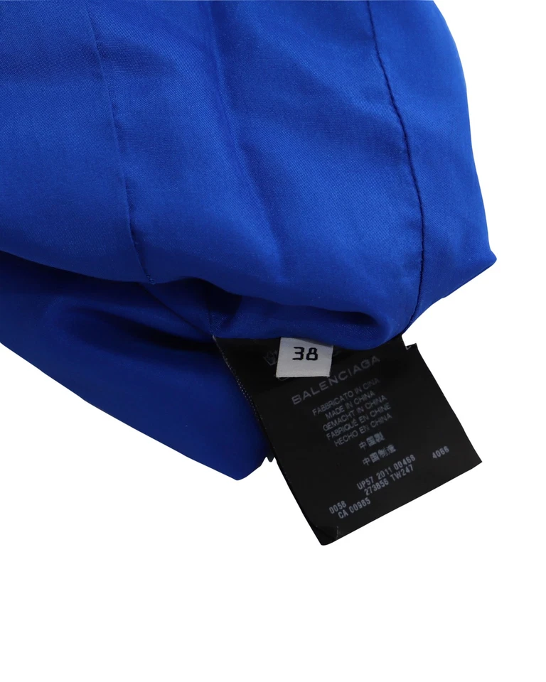 Vestido Balenciaga Shift Feminino de Seda Azul M - Imagem 4 de 4