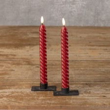 SET/ 2 - 9.5 TWIST 3D Moving FLAME RED TAPER ...