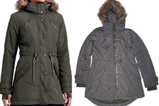 ATHLETA Primaloft Peak Hooded Parka Jacket Coat sz S Hood Insulated Warm EC 239