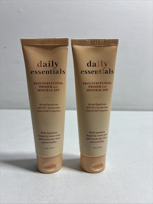 2 Sealed Daily Essentials Skin Perfecting Primer W/ Mineral SPF/ 1oz Each 