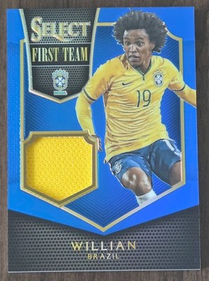 Select Soccer 2015/16 First Team Swatches BLUE Willian Brazil 70/99