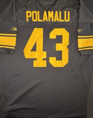 RARE Pittsburgh Steelers Troy Polamalu Authentic Reebok Football Jersey  Size: 60