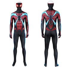 Spider-Man 2 Evolve Jumpsuit Miles Morales Bodysuit Cosplay Printing Mask Hood