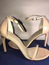 Stuart Weitzman Nude Patent Leather High Heels Sandals