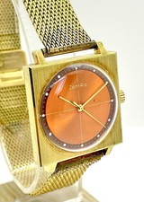 OROLOGIO CENTRA SPACE AGE CARICA MANUALE VINTAGE OROLOGIO UOMO oro arancione anni 70 60 watch
