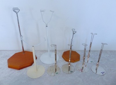 9 doll stand lot for dolls 12 - 20'' Pullip BJD Dollfie display wood stainless