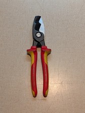 KNIPEX 8 in. 1000-Volt Insulated Cable Shears with Comfort Grip Handles 