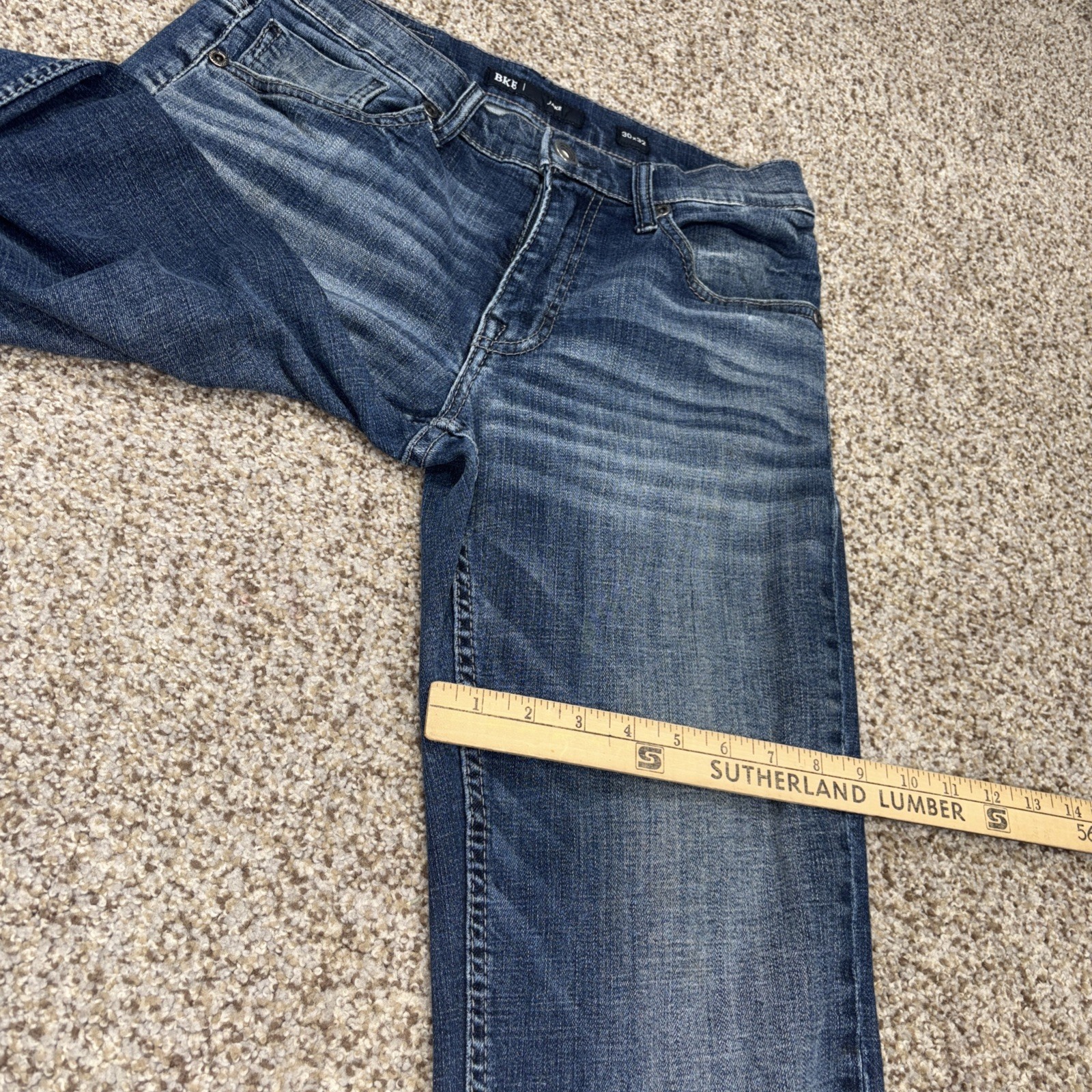 BKE Jake Jeans 30x32 Straight Leg Denim Stretch Cowboy Western Fits 28 X 30 - View 12