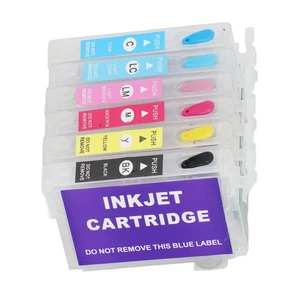6-Pack Ink Cartridge Replacement Permanent Chip Clear Printing For Photos E
