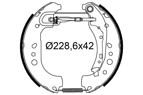 Bremsbackensatz Bremsbacken Hinten FüR Renault Twingo III Bcm_ Smart Forfour-image