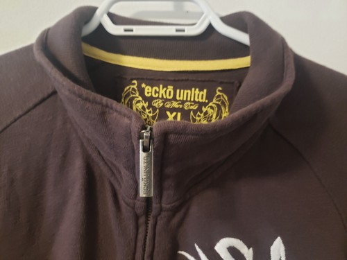 Men’s XL Ecko Unltd Graffiti Full Zip Sweatshirt All Over Embroidered Y2K RARE* - Picture 9 of 13