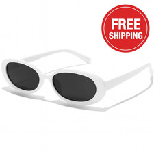 Oval Sunglasses for Women Men Fashion Small 90s Style Sun Glasses UV400