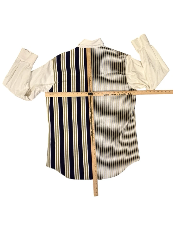 Vintage 90s Rodeo Active Western Multi Striped Long Sleeve Shirt Size L - Image 4 of 4