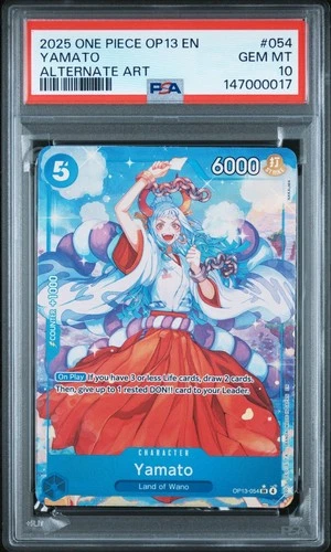 2025 ONE PIECE OP13-CARRYING ON HIS WILL ALTERNATE ART #054 YAMATO PSA 10