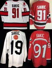 Retro Sakic #91 CA Nation Hockey Jersey 4 tipi cucito personalizzato qualsiasi nome