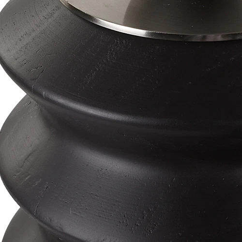 Uttermost Accordion Black Wood Containers S/2 - Picture 2 of 3