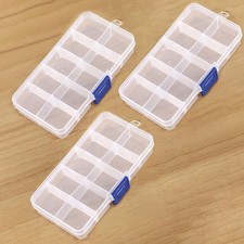 Transparent Plastic Grid Box Storage Organizer,Adjustable Dividers Travel Sma...