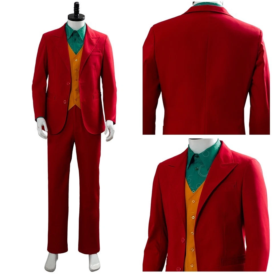 2022 DC Movie Clown Arthur Fleck Joaquin Phoenix Cosplay Costume Coat Pants+Wigs - Image 4 of 4