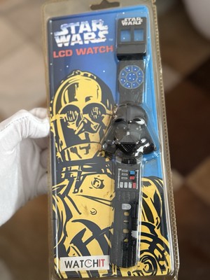Vintage 1997 Star Wars Darth Vader LCD Digital Watch Japan