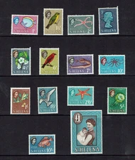St Helena 1961 Queen Elizabeth Pictorial Definitive set, MLH