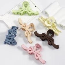 Big Bow Hair Clip Ribbon Hair Claw for Women Thick Hair Daily Hair Styling