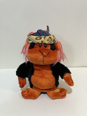 Gemmy Movin' Monkeys Mongo (Orange) Sings You Spin Me Right Round NO SPINNING