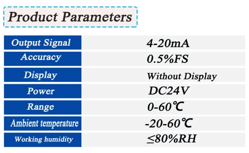 PT100 Temperature Transmitter 4‑20mA 0‑10V RS485 6 mm Probe 0‑200‑400‑500 °C - Image 4 of 4
