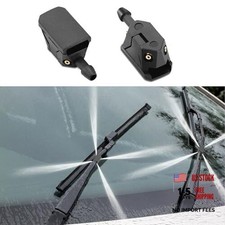 2 PCS Front Windshield Washer Nozzles, 4 Holes Car Windshield Washer Wiper Arm
