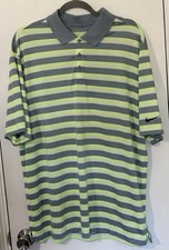 Nike Golf Standard fit Dri-Fit Stripe Golf Polo Shirt Men's size XL