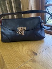  SHOULDER BAG black GENUINE SOFT LEATHER DESIGNER MODALU  