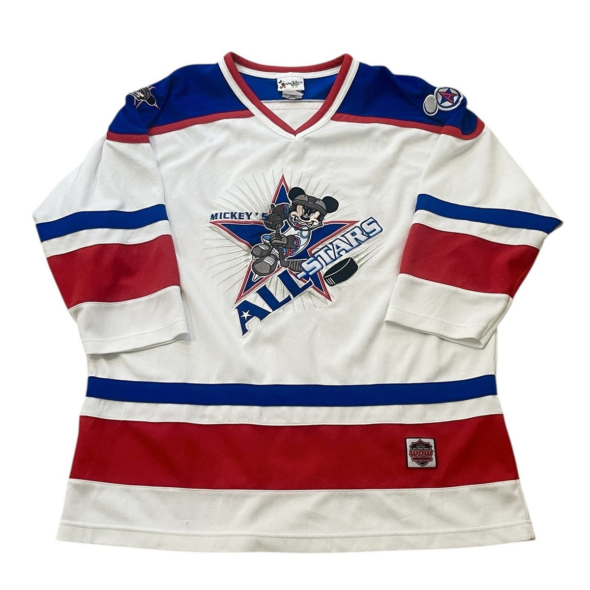 Vintage Walt Disney World Mickey Mouse All Star Hockey Jersey 90s