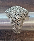 Vintage SARDA 925 Sterling Silver Ring - Size 6.5 - Filigree - Quarterfoil