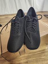 Women's Lace-up Ballroom Dance Practice Shoes Closed Toe Latin Professional...