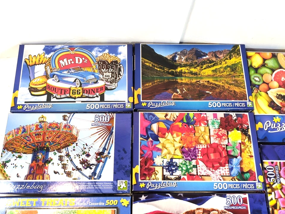 Puzzlebug/CraZArt  Puzzles 500  pieces lot of 8   Lot 1 - Image 2 of 4