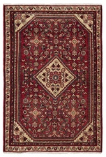 Vintage Red Traditional 3'7" x 5'3" Hand-Knotted Oriental Wool Area Rug