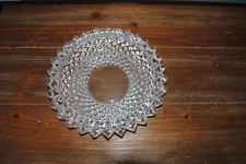 Vintage Large Lead Crystal Cut Clear Glass Cigar Cigarette Ashtray 7 1/2" Heavy