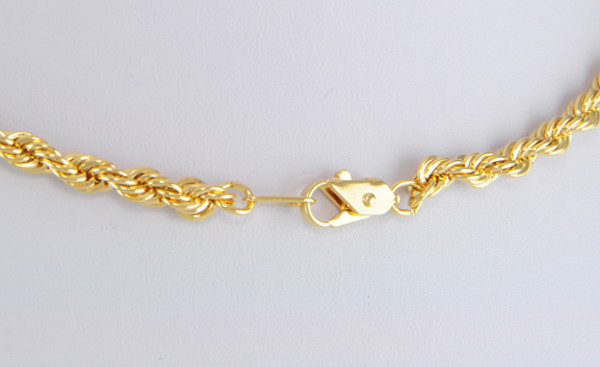 Collar J. Esposito Oro Piedra Topacio Orange Forma Corazón