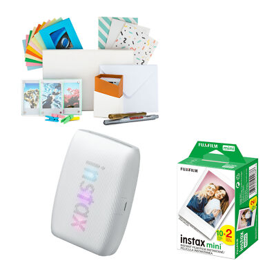 Fujifilm Instax Mini Link 3 Compact Smartphone Printer Clay White Bundle