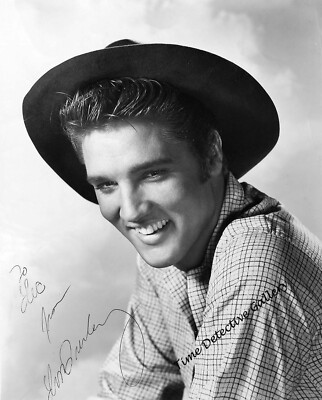 Elvis Presley in a Cowboy Hat with Siganture - 1950s - Celebrity