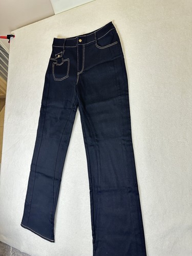 I AM GIA Womens Bootcut Leg Jeans Pants Size Medium Black Slight Stretch - Foto 2 di 14