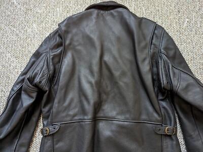 vintage USA made SCHOTT leather car coat 44 black L jacket vintage USA made SCHOTT leather car coat 44 black L jacket