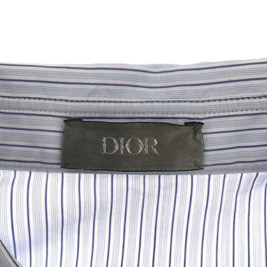 Dior 2023SS logo embroidery striped pullover shirt 46 blue Dior 2023SS logo embroidery striped pullover shirt 46 blue