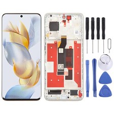 For Honor 90 Original LCD Screen Digitizer Full Assembly with Frame Silver 