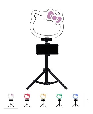 HELLO KITTY SUPER CUTE 10  RGB Desktop Ring Light with Tripod BY IMPRESSIONS NEW