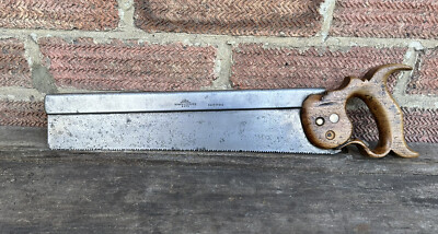 Vintage seltene 14'''' Higgs & George geteilte Mutter 9TPI Zapfen Holzsäge Schreiner Werkzeug
